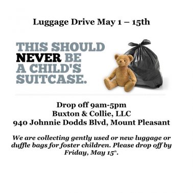Foster Care Awareness Month Luggage Drive