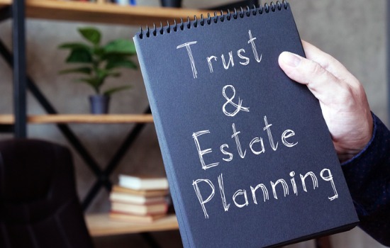 A notebook with notes on revocable trusts in Mt. Pleasant SC