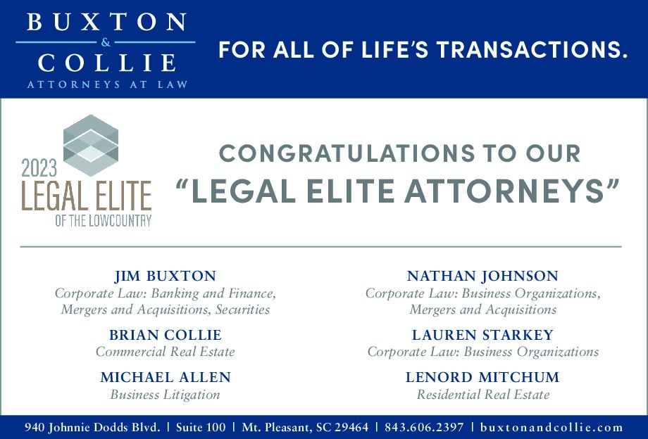 Buxton & Collie Attorneys voted in the 2023 Legal Elite!